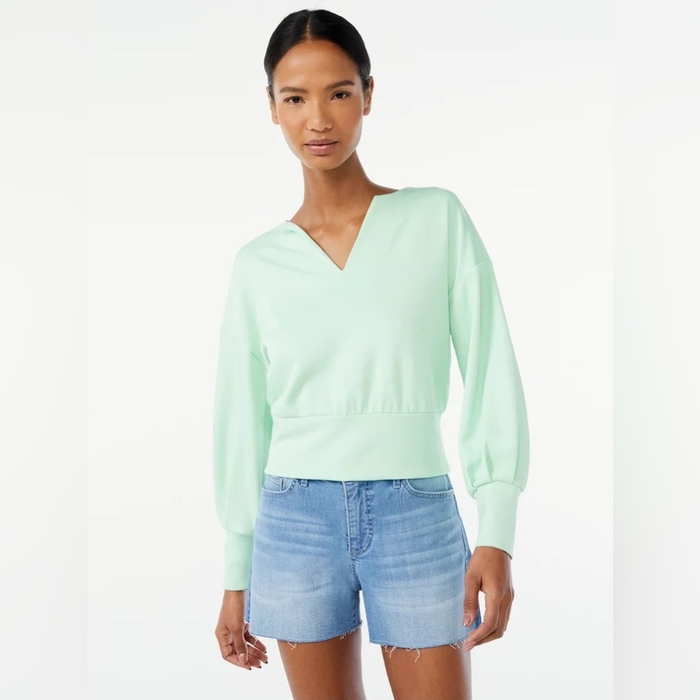 Scoop Women's Scuba Pullover Top